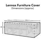 Rectangular Rain Cover 295x125x85cm - Lennox 8 Seater