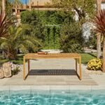 Lennox Table & 8 Lennox Armchairs with Premium Grey Parasol - Image 9