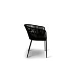Lennox Table with 6 Hali Black Dining Chairs & Cream Lean Over Parasol - Image 7