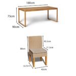 Lennox Table with 8 Oliver Dining Chairs - Image 7