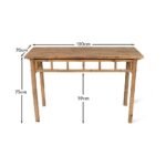 Lila Bamboo Garden Dining Table - 120cm - Image 4