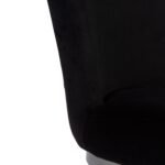 Lola Black Dining Chairs - Set of 2 - Chrome Legs - Image 5