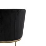 Lola Black Dining Chairs - Set of 2 - Gold Legs - Image 9