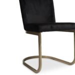Lola Black Dining Chairs - Set of 2 - Gold Legs - Image 6