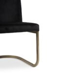 Lola Black Dining Chairs - Set of 2 - Gold Legs - Image 4