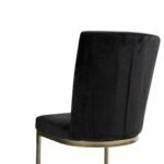 Lola Black Dining Chairs - Set of 2 - Gold Legs - Image 8