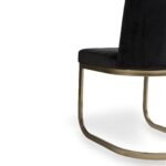 Lola Black Dining Chairs - Set of 2 - Gold Legs - Image 10