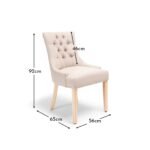 Outlet - Louis Sand Dining Chairs - Set of 2 - Whitewash Legs - Image 10