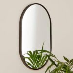 Lowesby 60X40cm Metal Capsule Mirror - Black