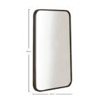 Lyndon 60X40cm Metal Rectangular Mirror - Black - Image 2