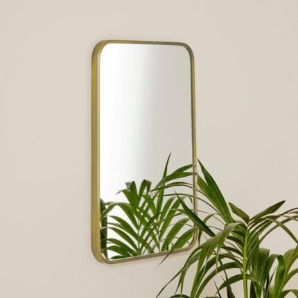 Lyndon 60X40cm Metal Rectangular Mirror - Gold