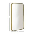 Lyndon 60X40cm Metal Rectangular Mirror - Gold - Image 3
