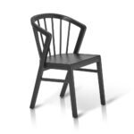 Mabel Black Wooden Spindle Dining Chairs - Set of 2 - Image 3