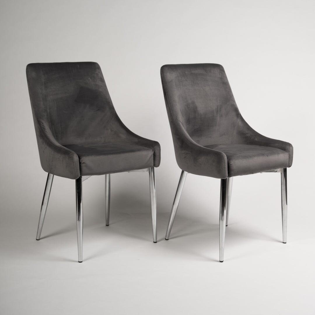 maeve-dining-chairs-set-of-2-grey-and-chrome-laura-james-1 Outlet - Maeve Dining Chairs - Set of 2 - Grey & Chrome