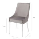 Outlet - Maeve Dining Chairs - Set of 2 - Grey & Chrome - Image 10