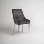 Outlet - Maeve Dining Chairs - Set of 2 - Grey & Chrome - Image 2