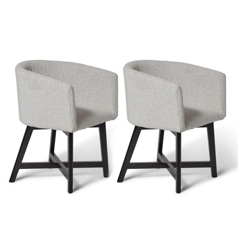 Outlet - Magnus Dining Chair - Set of 2 - Dove Grey & Black