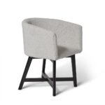 Outlet - Magnus Dining Chair - Set of 2 - Dove Grey & Black - Image 3