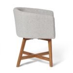 Outlet - Magnus Dove Grey Dining Chair - Oak Legs - Image 10
