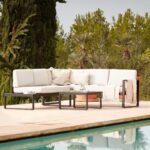 Maia 5 Seater Garden Interchangeable Sofa Set with Cream LED Premium Cantilever Parasol - Black - Image 4