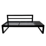 Maia 5 Seater Garden Interchangeable Sofa Set with Cream LED Premium Cantilever Parasol - Black - Image 9