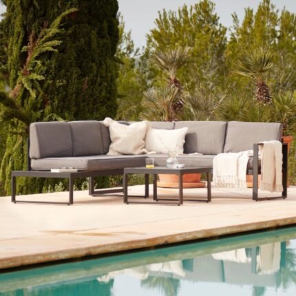 Maia 5 Seater Garden Interchangeable Sofa Set - Grey