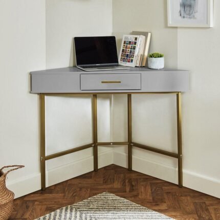 Marie Corner Desk - Grey