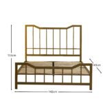 Marie Double Size  Bed - Gold Metal - Image 8