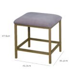 Outlet - Marie Dressing Table Stool - Grey - Image 2