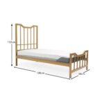 Marie Single Size Bed - Gold Metal - Image 10