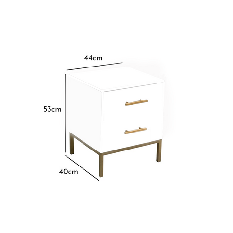 Marie Bedside Table - White 1 Marie Bedside Table - White