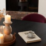 Amelia Black Extending Dining Table Set - 6 Seater - Marilyn Burgundy Red Dining Chairs - Black Legs - Image 3