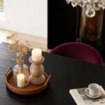 Amelia Black Extending Dining Table Set - 6 Seater - Marilyn Burgundy Red Dining Chairs - Black Legs - Image 2