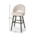 Marilyn Boucle Bar Stool - Black Legs - Image 12