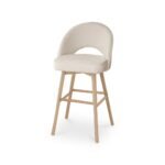 Marilyn Boucle Bar Stool - Whitewash Legs - Image 9
