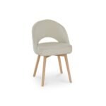 Outlet - Marilyn Boucle Dining Chairs - Set of 2 - Whitewash Oak Legs - Image 10
