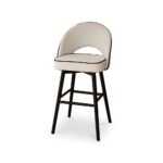 Marilyn Ivory Bar Stool - Black Oak Legs - Image 10