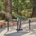 Marston 4 Seater Rattan Garden Dining Set with Grey LED Premium Parasol - Black - Glass Top - Image 2