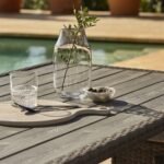 Outlet - Marston 6 Seat Polywood Top Outdoor Dining Table - Grey - Image 3