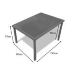 Outlet - Marston 6 Seat Polywood Top Outdoor Dining Table - Grey - Image 9
