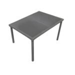 Marston 6 Seater Rectangular Garden Dining Table - Grey - Image 2