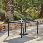 Marston 6 Seater Rattan Garden Dining Set - Black - Glass Top - Image 2