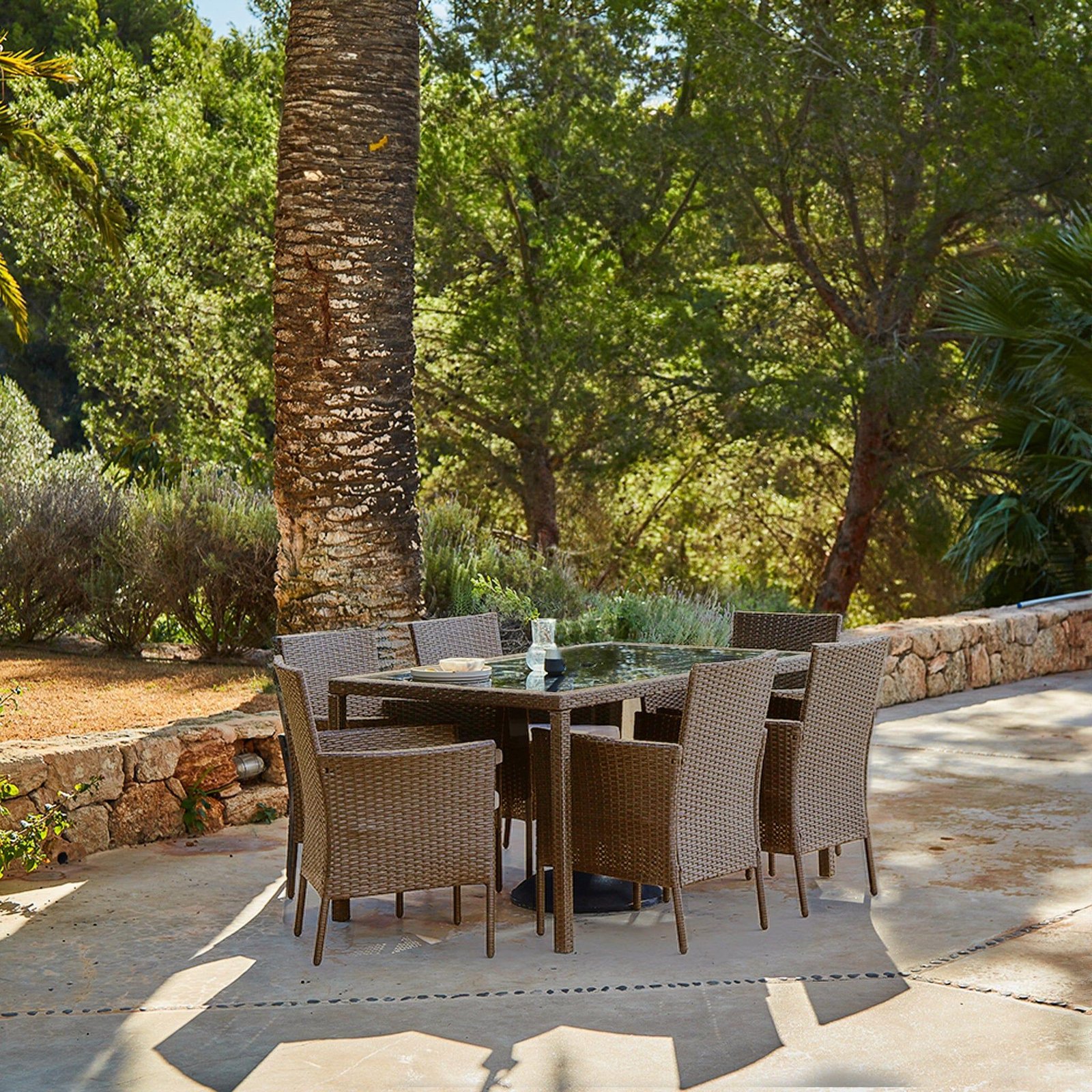 marston-6-seater-rattan-outdoor-dining-set-rattan-garden-furniture-natural-brown-glass-top-laura-james-1 Marston 6 Seater Rattan Garden Dining Set - Natural Brown - Glass Top