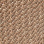 Marston 6 Seater Rattan Garden Dining Set with Cream LED Premium Parasol - Natural Brown - Glass Top - Image 4