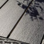 Marston 6 Seater Rattan Garden Dining Set with Grey LED Premium Parasol - Black - Polywood Top - Image 4