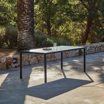 Marston 8 Seater Garden Dining Table - Black - Polywood Top