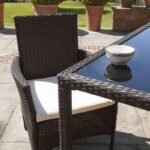 Outlet - Marston 8 Seater Rattan Garden Dining Table - Brown - Image 2