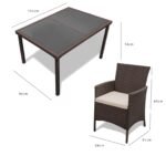 Outlet - Marston 8 Seater Rattan Garden Dining Table - Brown - Image 6