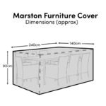 Marston Table 8-Seater Furniture Cover - 240x140x90cm