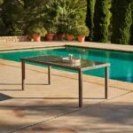Marston 8 Seater Rattan Garden Dining Set - Natural Brown - Glass Top - Image 2